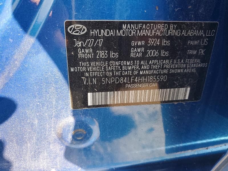 2017 HYUNDAI ELANTRA SE 12