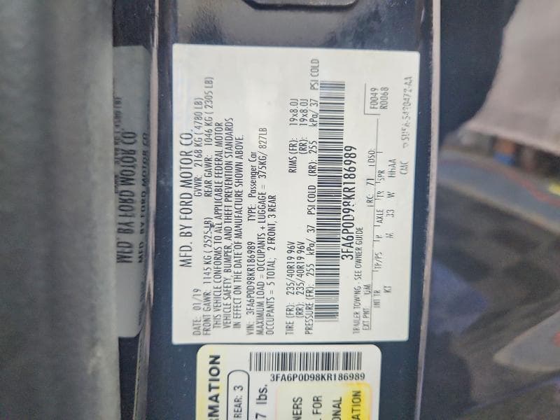 2019 FORD FUSION TITANIUM 13