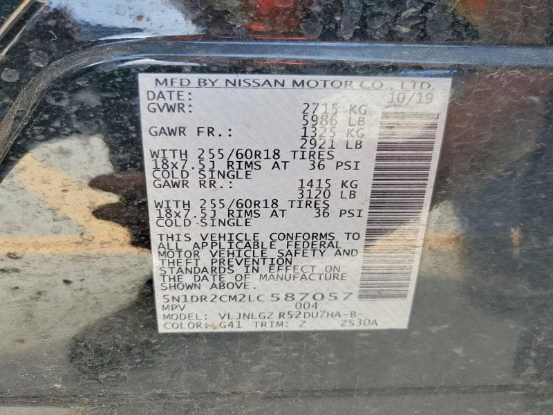 2020 NISSAN PATHFINDER SL 13
