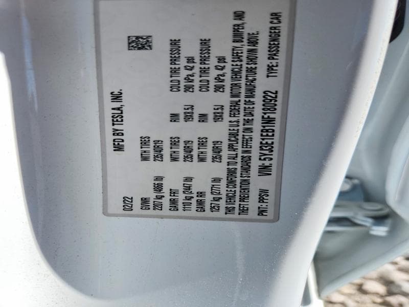 2022 TESLA MODEL 3 12