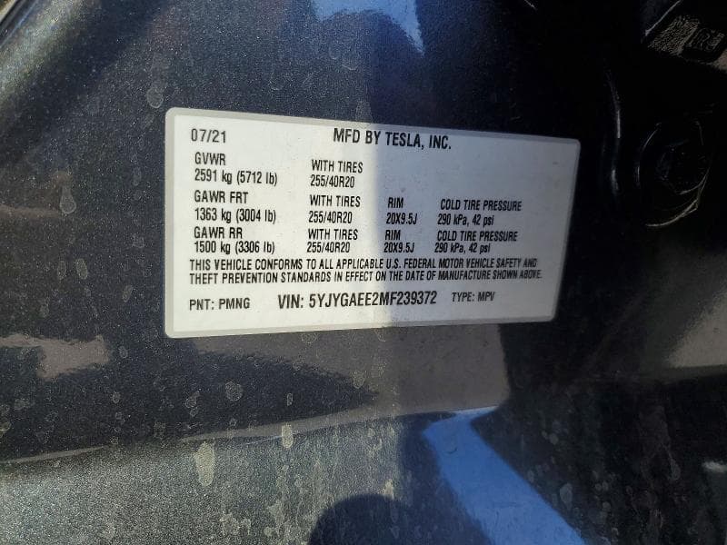 2021 TESLA MODEL Y 12