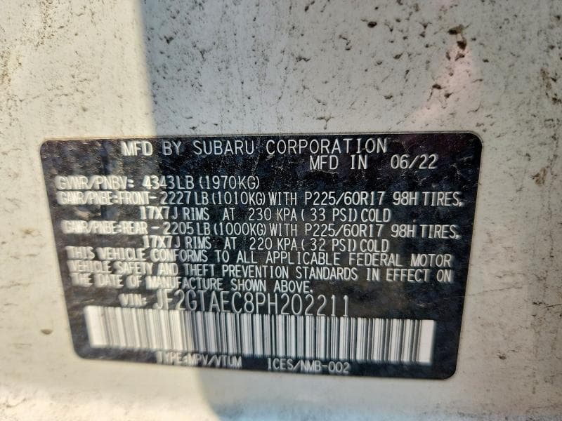 2023 SUBARU CROSSTREK PREMIUM 14