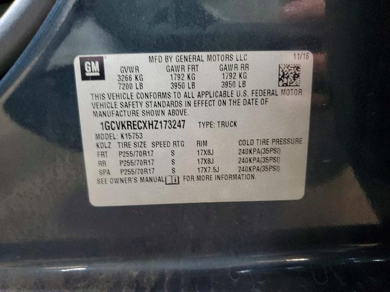 2017 CHEVROLET SILVERADO K1500 LT 12