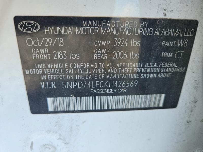 2019 HYUNDAI ELANTRA SE 12