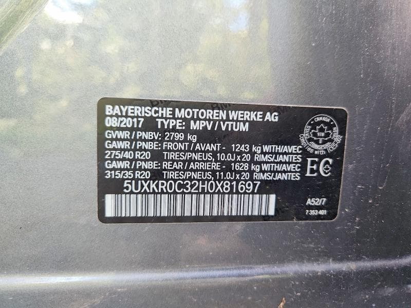 2017 BMW X5 XDRIVE35I 14