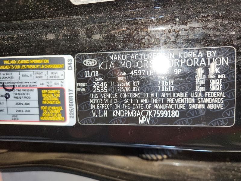 2019 KIA SPORTAGE LX 12