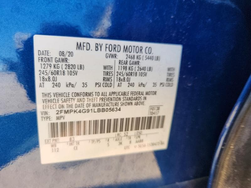 2020 FORD EDGE SE 13
