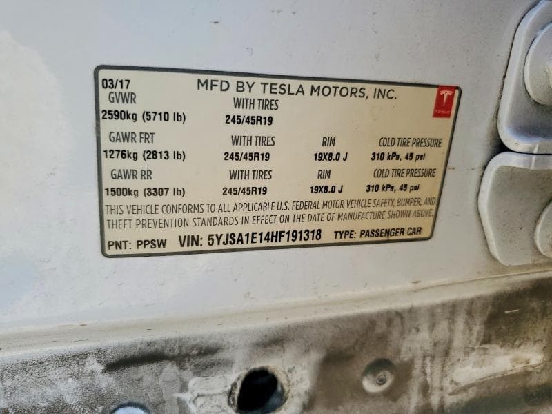 2017 TESLA MODEL S 13
