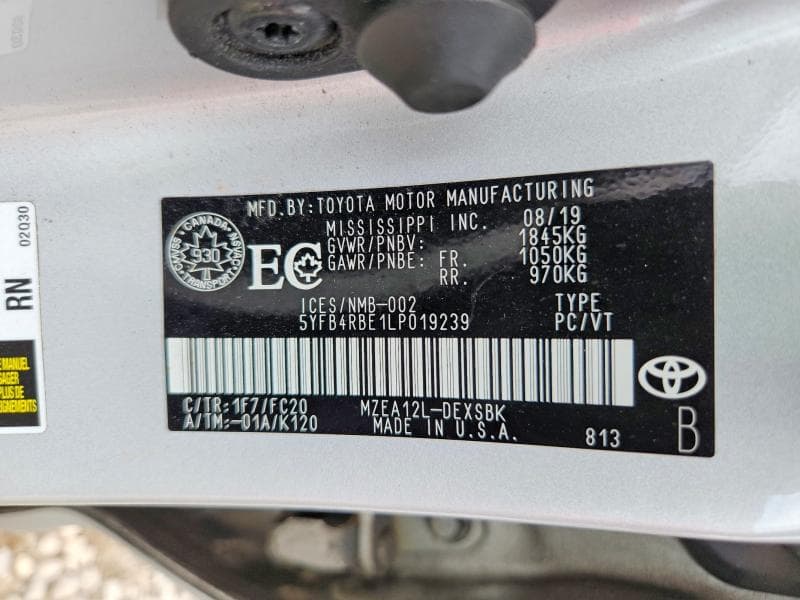 2020 TOYOTA COROLLA SE 13