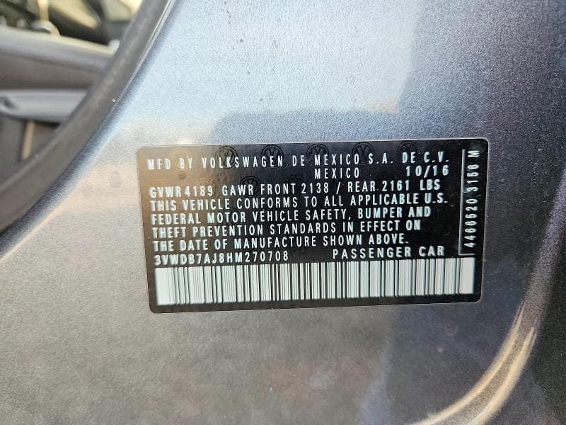2017 VOLKSWAGEN JETTA SE 13