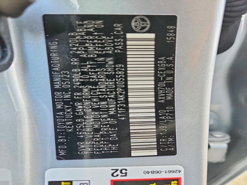 2023 TOYOTA CAMRY XLE 12