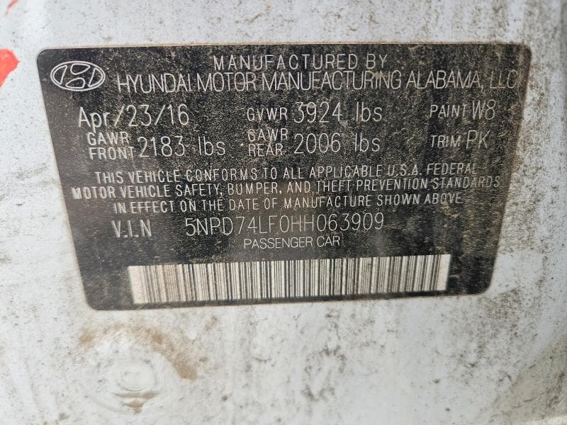 2017 HYUNDAI ELANTRA SE 12