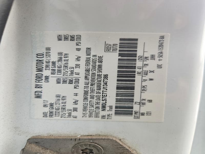 2018 FORD TRANSIT CONNECT XL 13