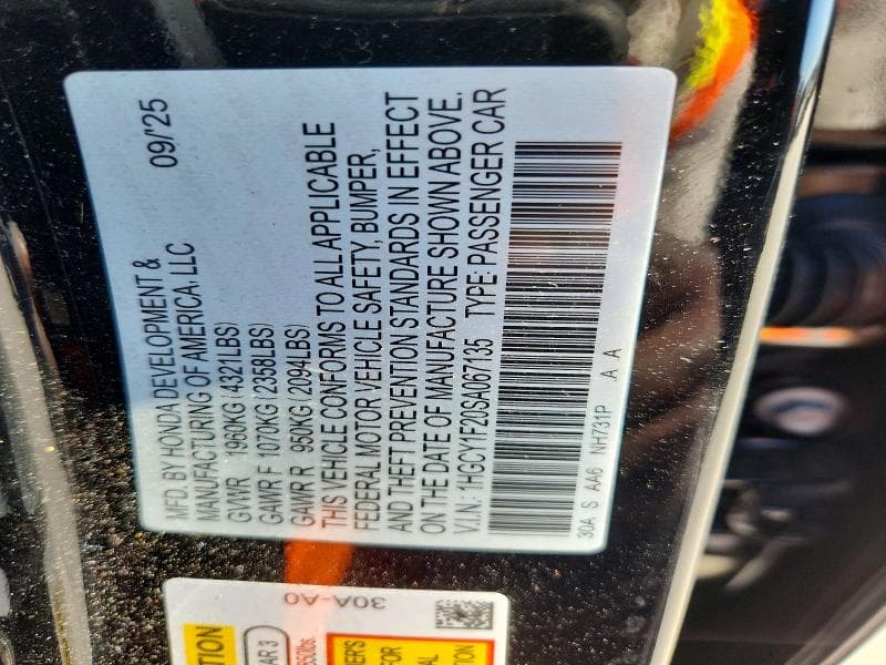 2025 HONDA ACCORD LX 13