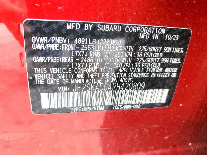 2024 SUBARU FORESTER PREMIUM 13