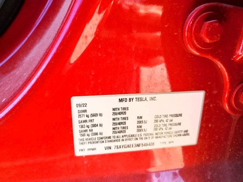2022 TESLA MODEL Y 14