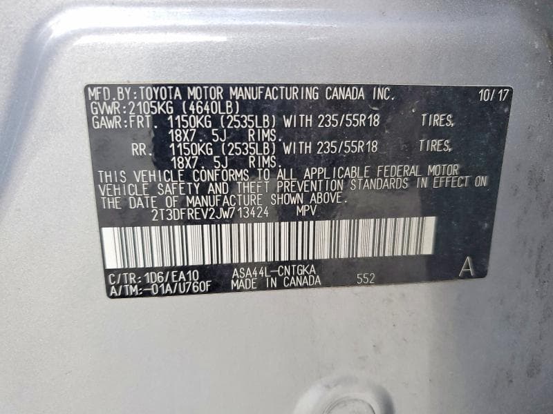 2018 TOYOTA RAV4 LIMITED 13