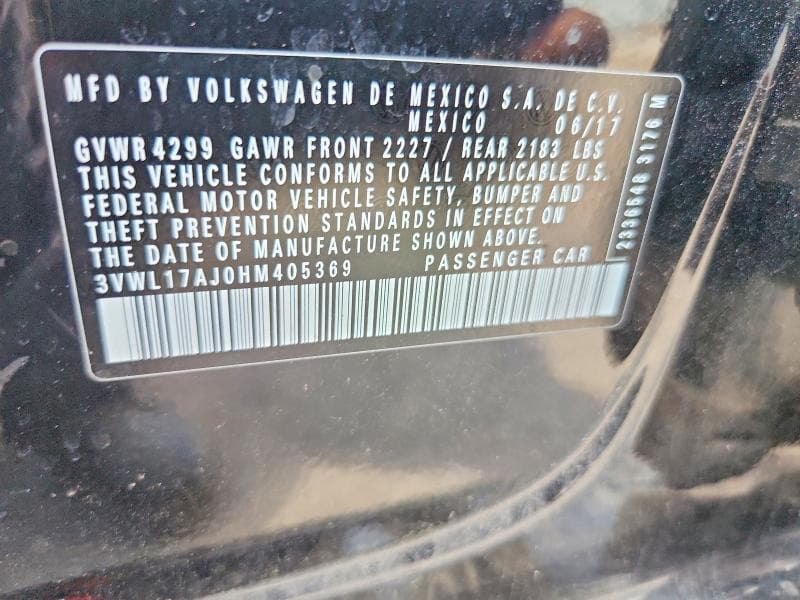 2017 VOLKSWAGEN JETTA SEL 12
