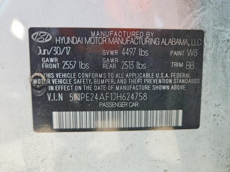 2018 HYUNDAI SONATA SE 12