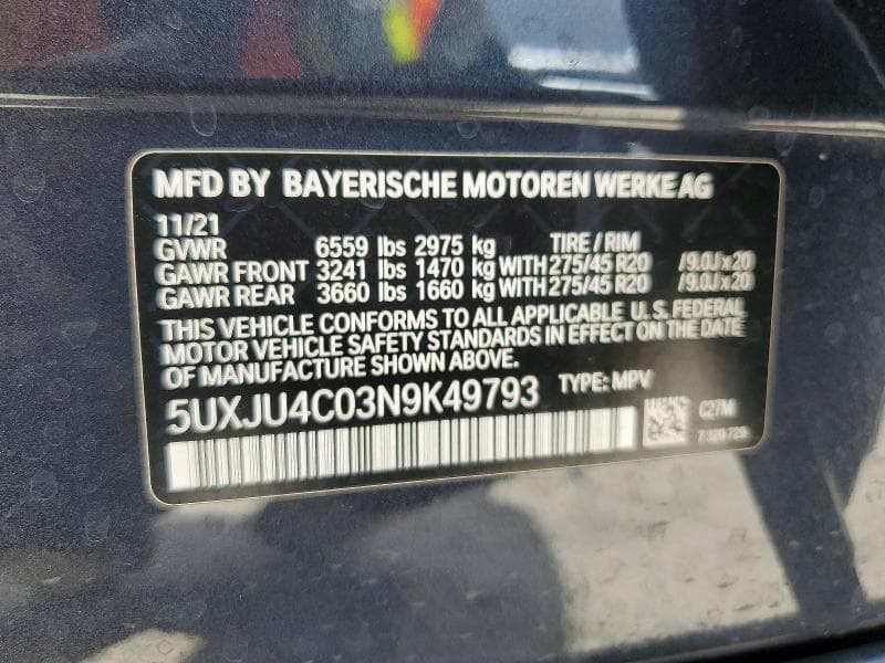 2022 BMW X5 M50I 13