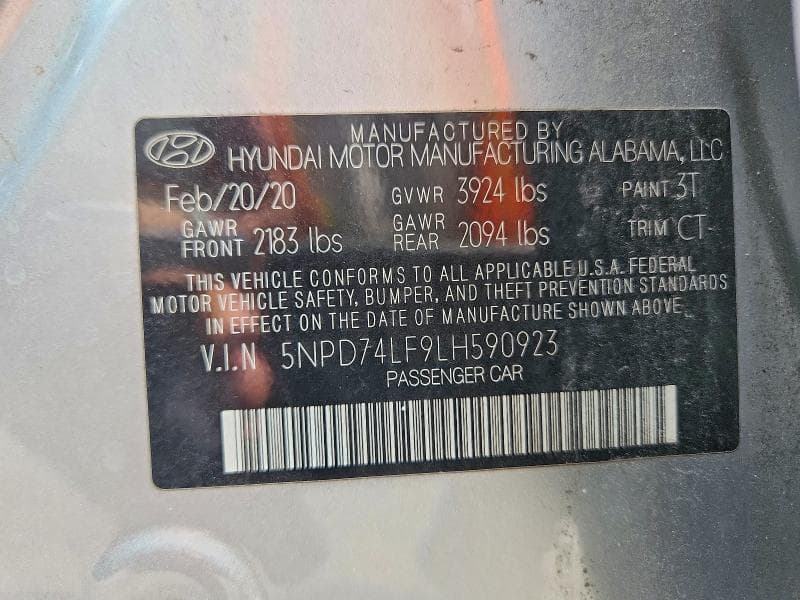 2020 HYUNDAI ELANTRA SE 12