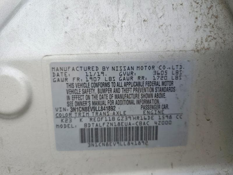2020 NISSAN VERSA SV 12