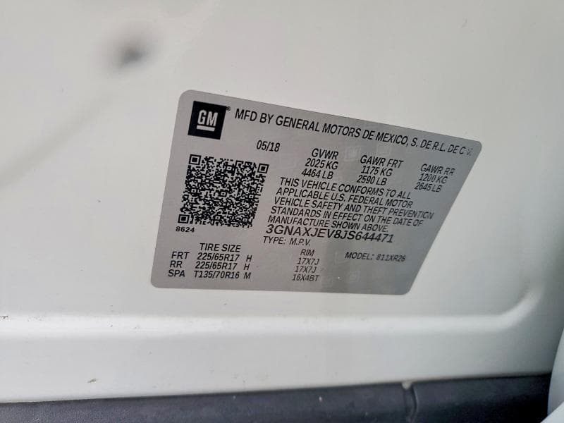 2018 CHEVROLET EQUINOX LT 13