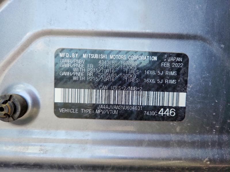 2022 MITSUBISHI RVR SE 13