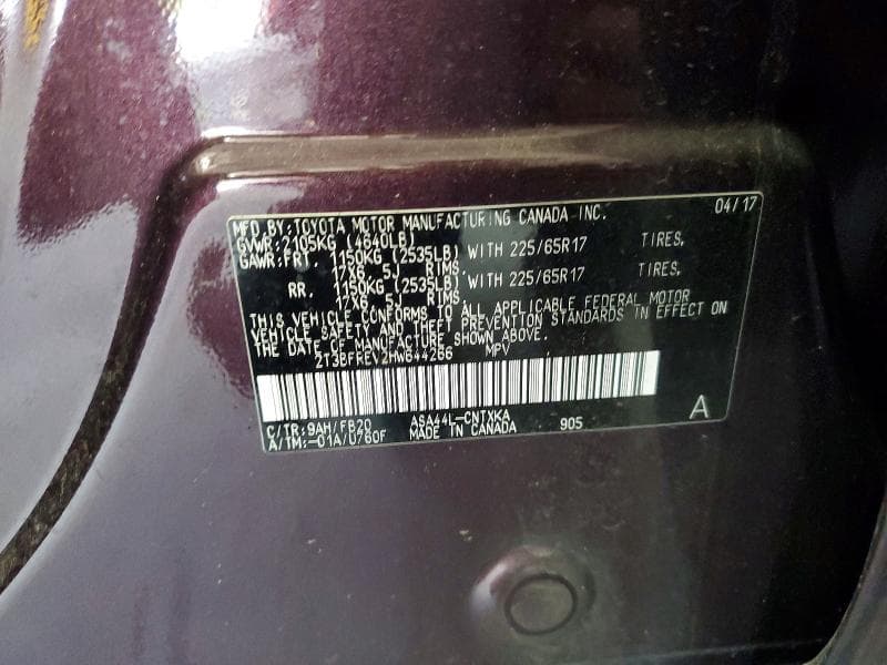 2017 TOYOTA RAV4 LE 14
