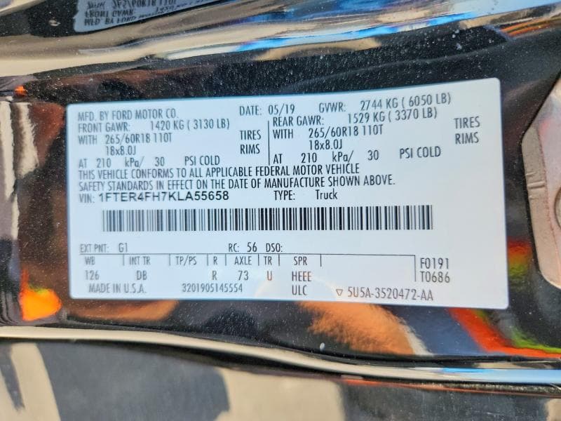 2019 FORD RANGER XL 13