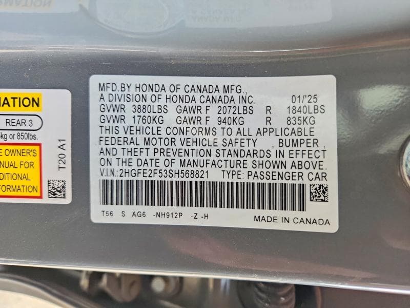 2025 HONDA CIVIC SPORT 12