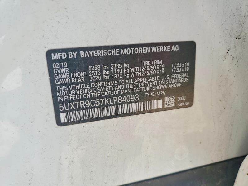 2019 BMW X3 XDRIVE30I 13