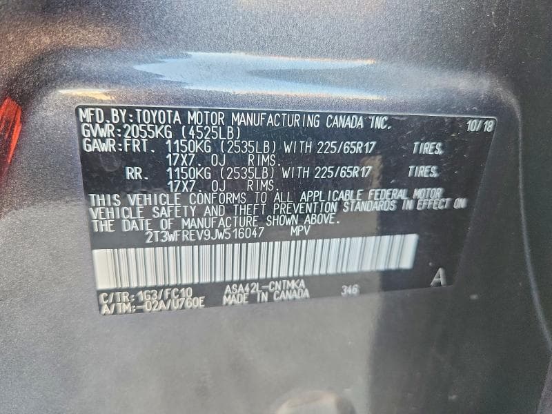 2018 TOYOTA RAV4 XLE 13