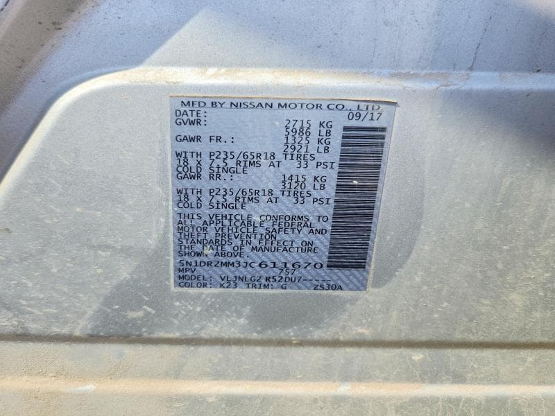 2018 NISSAN PATHFINDER SL 13
