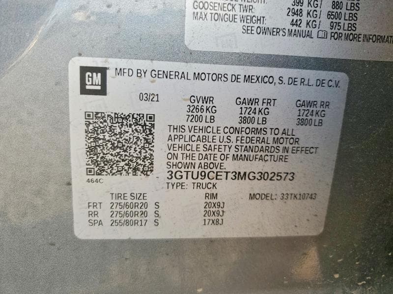 2021 GMC SIERRA K1500 ELEVATION 13