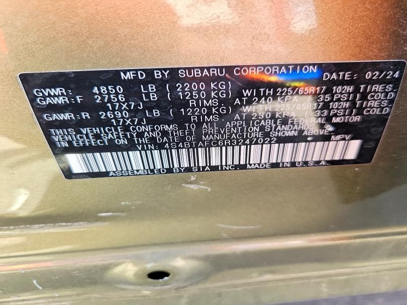 2024 SUBARU OUTBACK PREMIUM 14