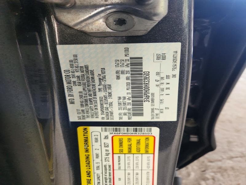 2017 FORD FUSION SE 12