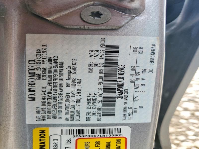 2020 FORD FUSION SE 13