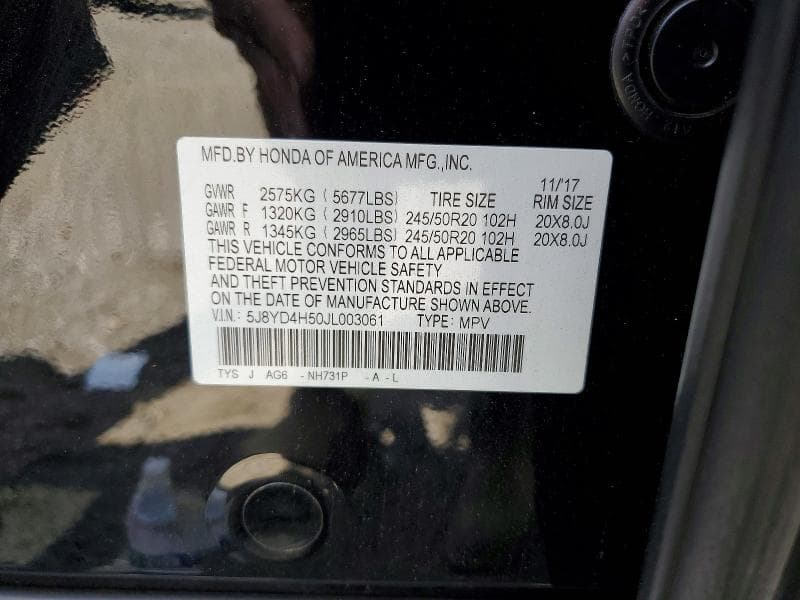 2018 ACURA MDX TECHNOLOGY 13