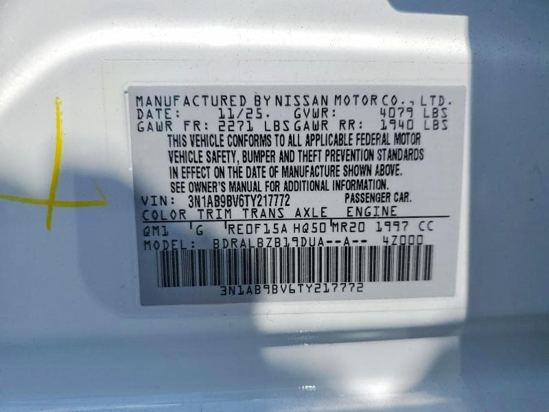 2026 NISSAN SENTRA S 12