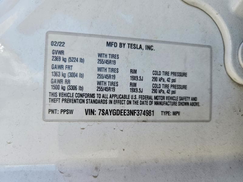 2022 TESLA MODEL Y 13