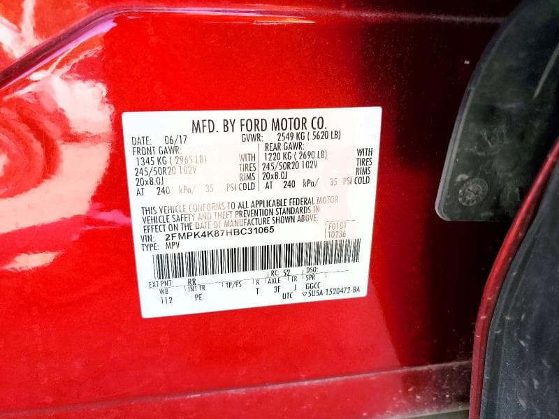 2017 FORD EDGE TITANIUM 14