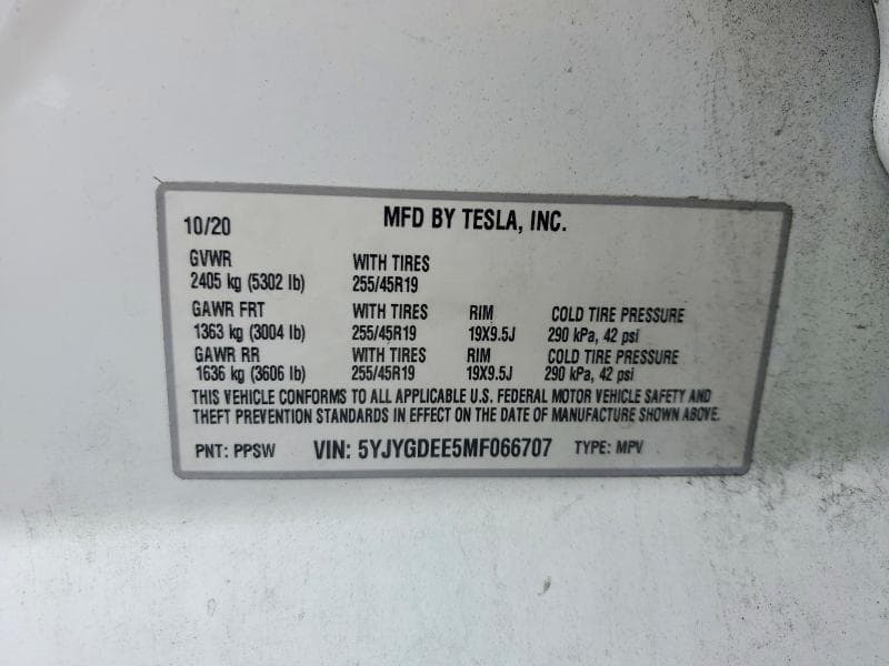 2021 TESLA MODEL  Y 13