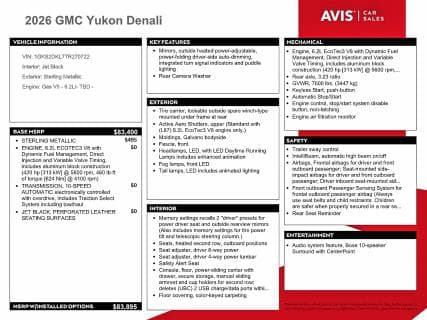 2026 GMC YUKON DENALI 25