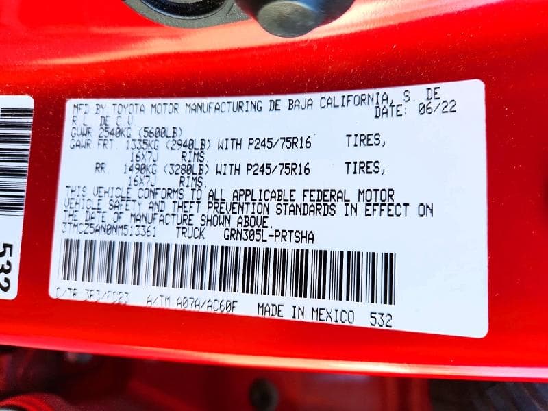 2022 TOYOTA TACOMA SR5 V6 12