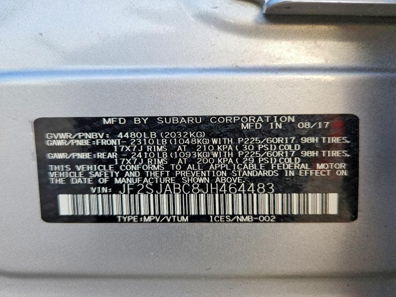 2018 SUBARU FORESTER 2.5I 13