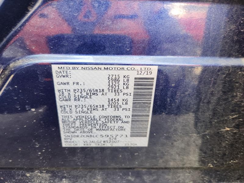 2020 NISSAN PATHFINDER SL 13