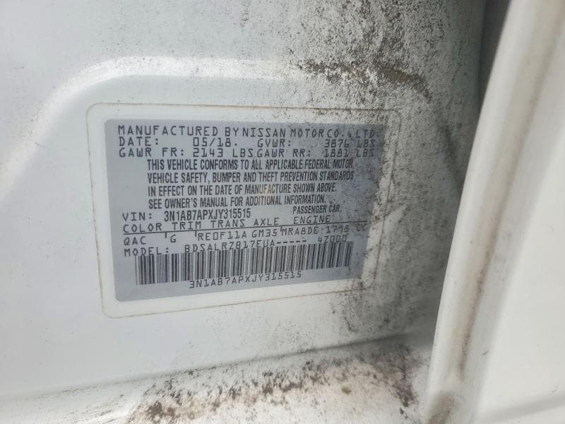 2018 NISSAN SENTRA SR 12