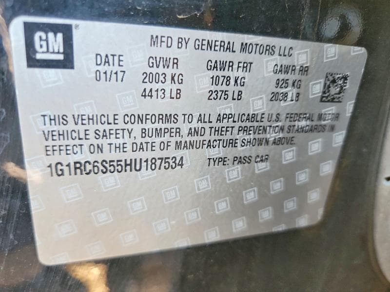 2017 CHEVROLET VOLT LT 12