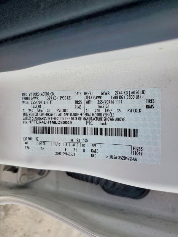 2021 FORD RANGER XL XL 12